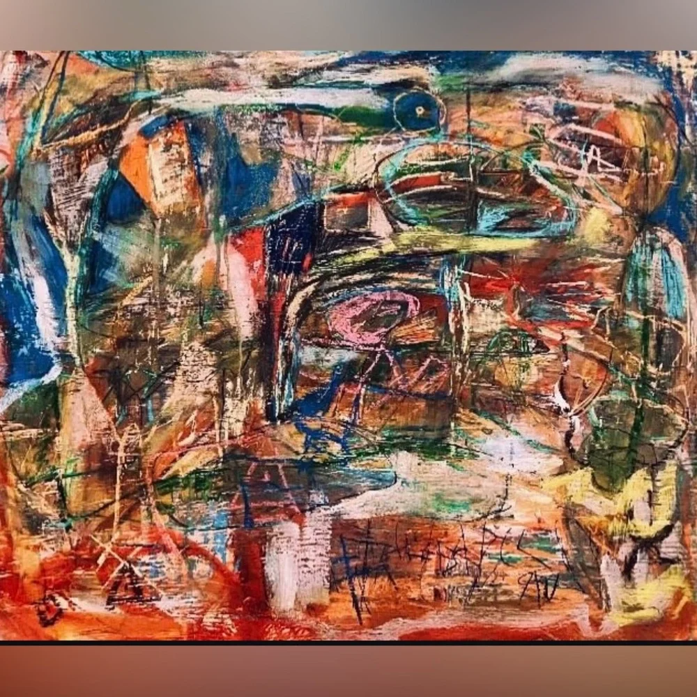Abstract Multicolor Canvas Art - Picture 1 of 1